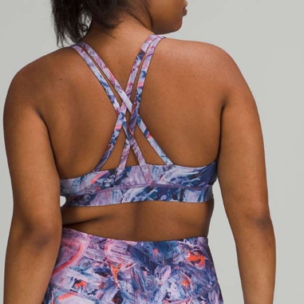 Lululemon NWOT Energy Bra *Medium Support, B-D Cups Atmospheric Purple Multi